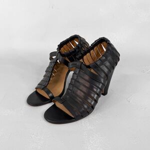 Maison Margiela 22 Black Leather Gladiator Sandals FR 39, US 9